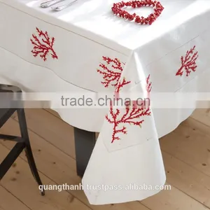 Hand Embroidery Table Cloth Made in Vietnam. No 68 thumbnail-1
