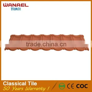 Cheap Metal Roofing Sheet Wanael Classical Glazed Clay Low Cost Roof Tiles thumbnail-1