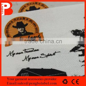High Quality Custom Jeans Cotton Care Label, Different Color Logo Design thumbnail-4