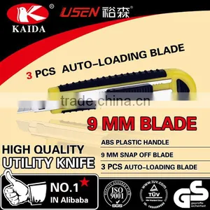 3 PCS Auto Loading 9mm Snap Off Blade Cutter Knife thumbnail-1