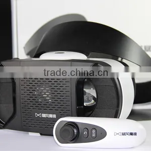 Baofeng 4.0Virtual Reality 3D Glasses a Black Helmet VR Goggles for 4.7-5.5 Inch Smartphones With Remote Control thumbnail-2