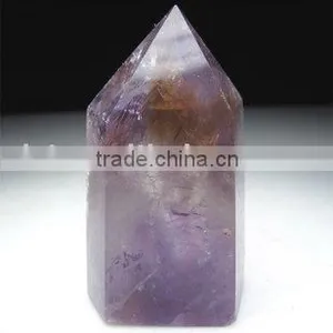Natural Rock Amethyst Quartz Crystal Point/Wand thumbnail-1