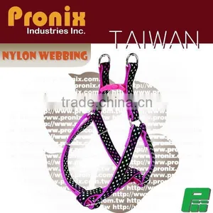 Ribbon Nylon Dog Collar Dog Leash and Harness thumbnail-1