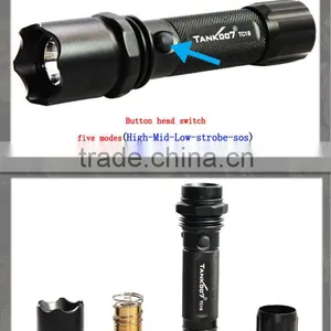 Aluminum Lamp Material Rechargeable Torch Light With 180 Lumens thumbnail-6