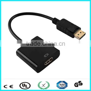 26cm Black Displayport Male to Hdmi Female Adapter Cable thumbnail-2
