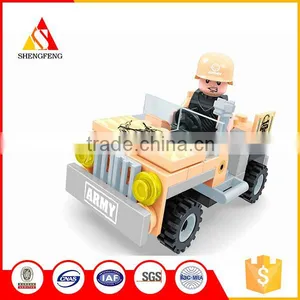 New Arrival Safety ABS Jeep Car Plastic Block Toys thumbnail-1