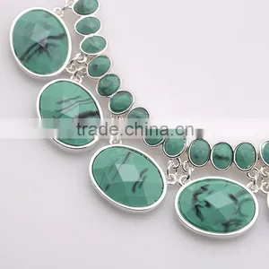Hot Sale Cheapest Bulk Green Resin Ruby Series Statement Jewelry Set Supplier's Choice thumbnail-6