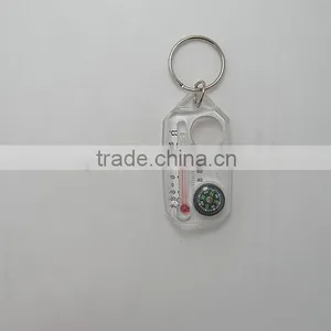 High Quality Plastic Keychain Compass With Thermometer thumbnail-6