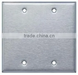 UL Listed 2 Gang Blank Stainless Steel Wallplates thumbnail-1