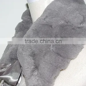Rex Rabbit Fur Collar Bow Tie Fur Collar/fur Trim,KZ140028 thumbnail-3