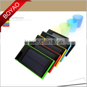 2016 High Quality Dual USB 5V 2A Portable Waterproof Solar Power Bank 10000mah for Iphone for Samsung thumbnail-2