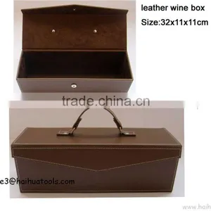 Leather/Pu Wine Box Brown Color Deluxe Style thumbnail-1