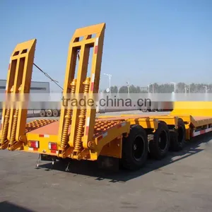 China Manufacturer Direct Supplier 3 Axles 100t Hydraulic Low Bed Trailer for Sale thumbnail-4