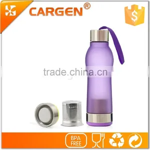 Strike and Leak Proof 600ml Frosted Plastic Tea Strainer Bottle thumbnail-1