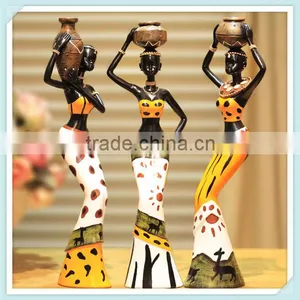 Creative Women Sculpture Africa Little Girl Figurine thumbnail-1