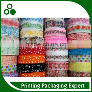 FANCY PATTERNS AND COLOR PRINTED ORGANZA BEAUTIFUL RIBBON thumbnail-1