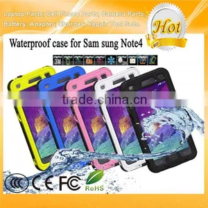 For Samsung Note 4 Waterproof Shockproof Case With Button Pink thumbnail-6