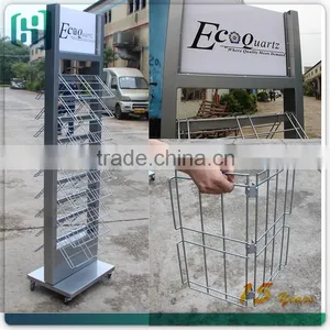 Wholesale Metal White Proof Ceramic Tile Accessories Display Stand With Wheels HSX-S0346 thumbnail-5