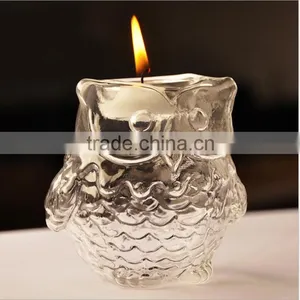 2016 Hot Sale Crystal Night Owl Candle Holder for Home Decor thumbnail-3