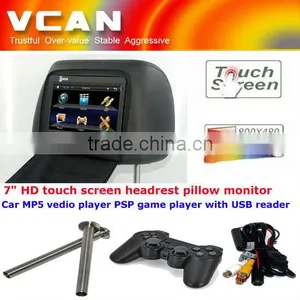 Promotion $39/pc for Car Headrest Mp5 7" Touch Screen Headrest Car Monitor With Touch Screen thumbnail-1