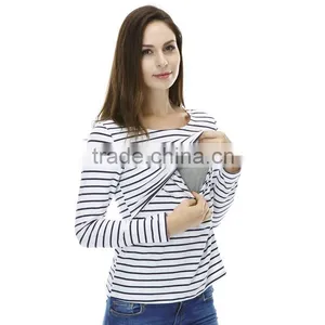 Long Sleeves Nursing Wear Breastfeeding Top for Pregnant Women thumbnail-2