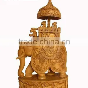Wooden Elephant Sculptures/old Wooden Sculpture/elephants thumbnail-1