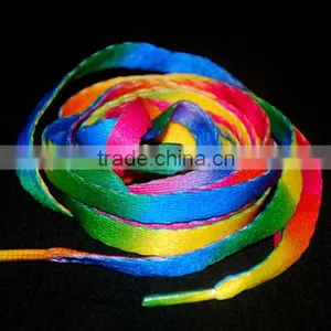 High Quality Polyester Rainbow Flat Shoelace thumbnail-3