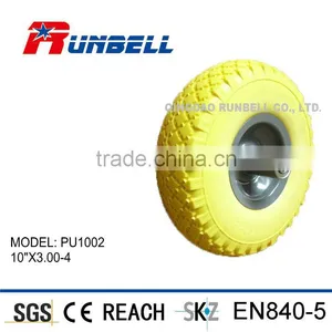 3.00-4 FLAT FREE PU FOAM WHEELS thumbnail-1