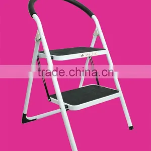 2 Tread Non Slip Folding Step Ladder Kitchen Stool New thumbnail-6