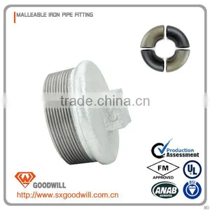 Quality Controlling Strictly Male Connection NPT Standard Cast Iron Pipe Fittings Round Plug thumbnail-5