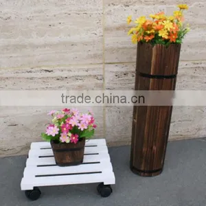 Wooden Movable Square Flower Pot Stands thumbnail-1