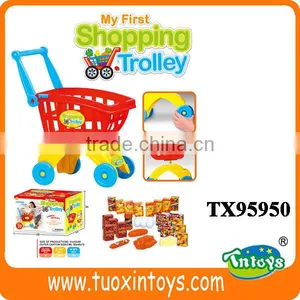 Kids Supermarket Shopping Toy Car Shopping Trolley, Shopping Cart Toy thumbnail-3