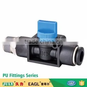 JULY Made High Quality HVSF Small Air Pneumatic Manual Air Valves for Push-in Type thumbnail-1