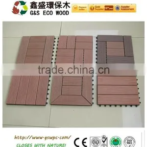 Wood Plastic Composite Terrace/ Plastic Garden Tile DIY Decking With Certificate CE ,ISO ,SGS thumbnail-4