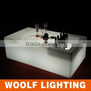 Biservice Nightclub Bar Used Flashing LED Rectangle Table With Cooler thumbnail-1