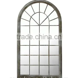 Classic Style Wrought Iron Framed Wall Mounted Decorative Mirror For Home Park Patio thumbnail-1