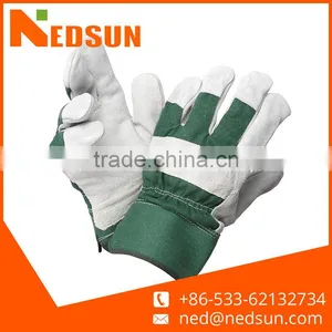 High Quality Leather Palm Protective Gardening Gloves for Working thumbnail-1
