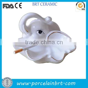 Ceramic Elephant Shaped Animal Ashtray thumbnail-1