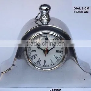 Round Cast Alumnium Table Clock Half Round Available in Other Finishes Available thumbnail-1