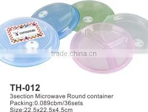 3 Section Plastic Food Lunch Box Meal Prep Containers Boite a Vivres Die Kasserolle thumbnail-1