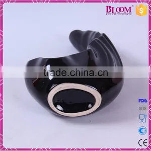 Antique Glazed Ceramic Black Decoration Vase thumbnail-6