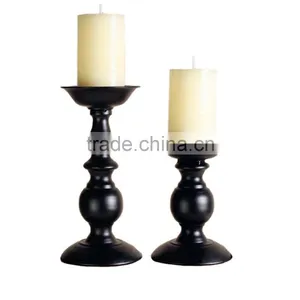 Black Metallic Candle Holder Candlestick thumbnail-1