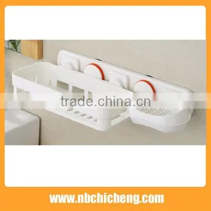 High Quality Bath Accessories Holder Plastic Storage Holder Wall Mounted Shelf thumbnail-1