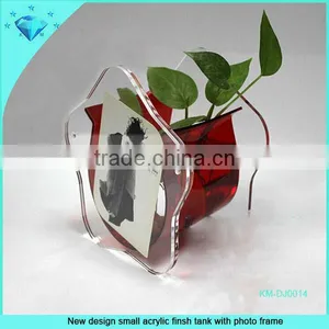 New Design Small Acrylic Finsh Tank With Photo Frame thumbnail-1