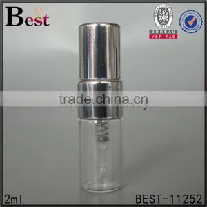 Shanghai Best Mini 2ml Perfume Spray Bottle Empty Clear Perfume Spray Bottle Round Refillable Perfume Bottle Glass Spray thumbnail-1