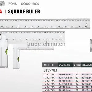 A-Alloy Handle Ruler With Etching Scale Angle Square Ruler thumbnail-1