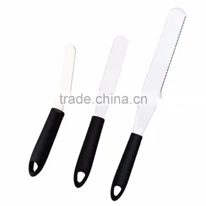 High Quality Cake Icing Spatula Set Stainless Steel Knife Silicon Handle thumbnail-1