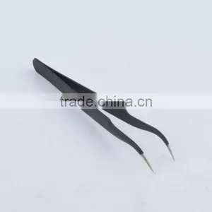 Black Tweezers Anti-static Tweezers for Bent Head thumbnail-6