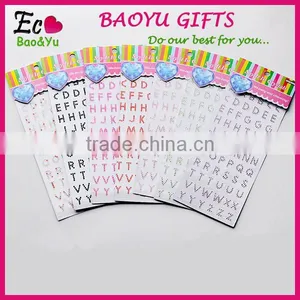 Top Selling Acrylic Crystal Sticker Acrylic Rhinestone Gem Sticker DIY Crystal Alphabet Letter Sticker thumbnail-1