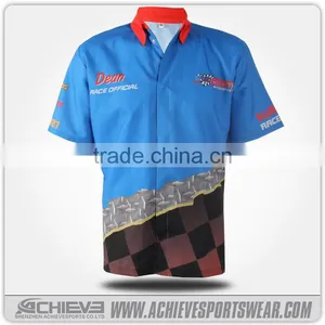 Racing Pit Crew Shirt Wholesale/Racing Custom Dartsshirts thumbnail-4
